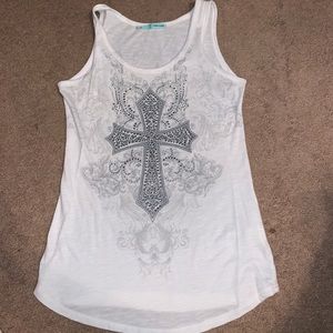 Sparkly Maurices Cross Tank Top